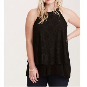 Crochet Double Layer Split Back Tank Top